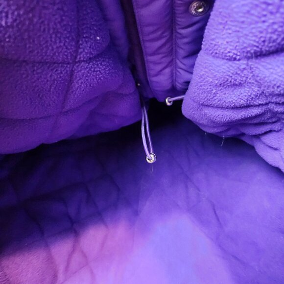 NFL Team Apparel Women's S Fuzzy Hoodie Full Zip Minnesota Vikings Quilted Inner - Picture 10 of 16